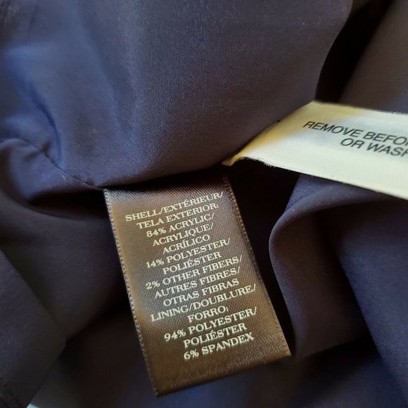 Ann Taylor Women's Size 2 Navy Tweed Dress Mini Short Sleeve Business Casual - Picture 6 of 10